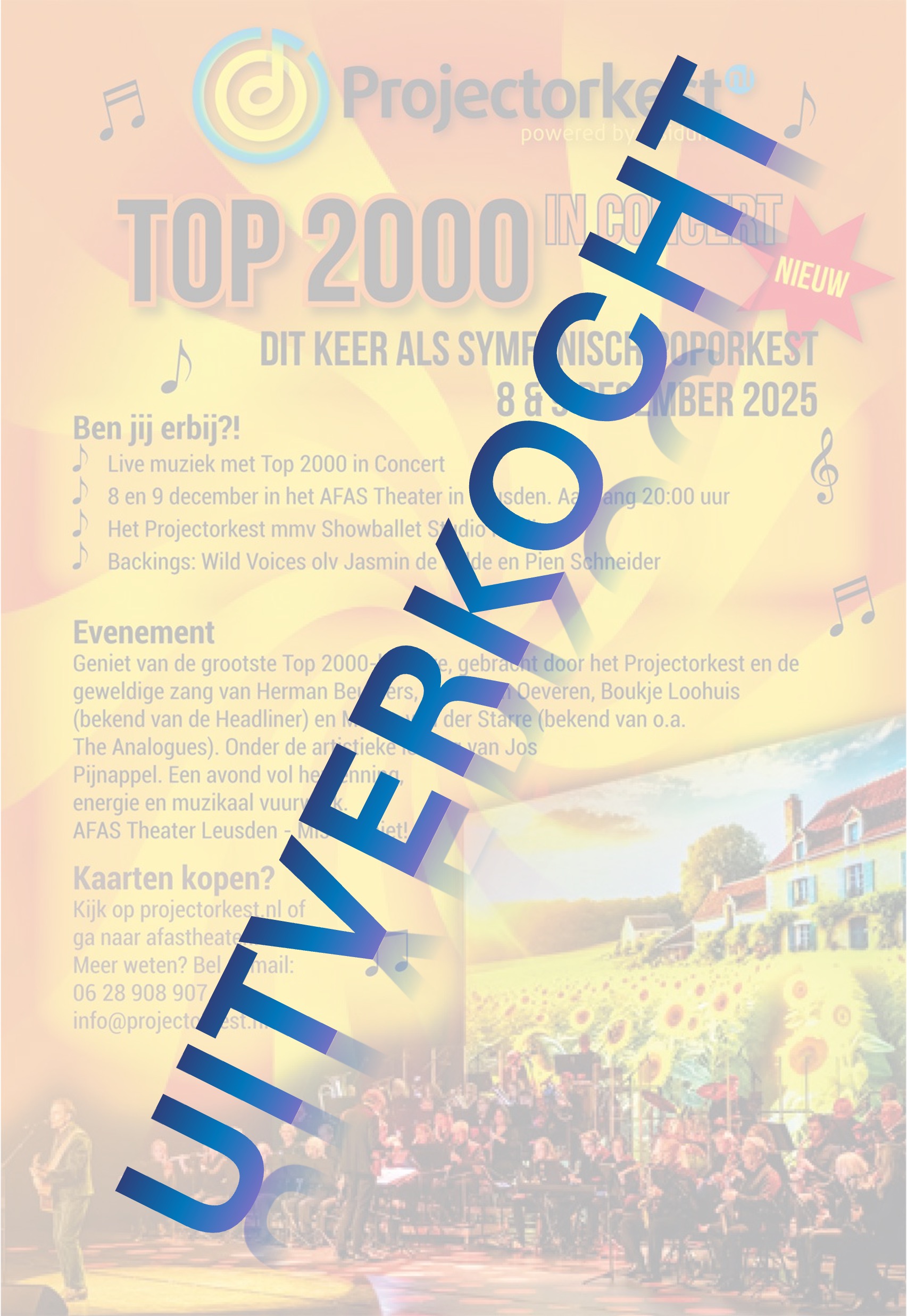 Projectorkest TOP 2000 2025 uitverkocht